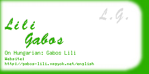 lili gabos business card